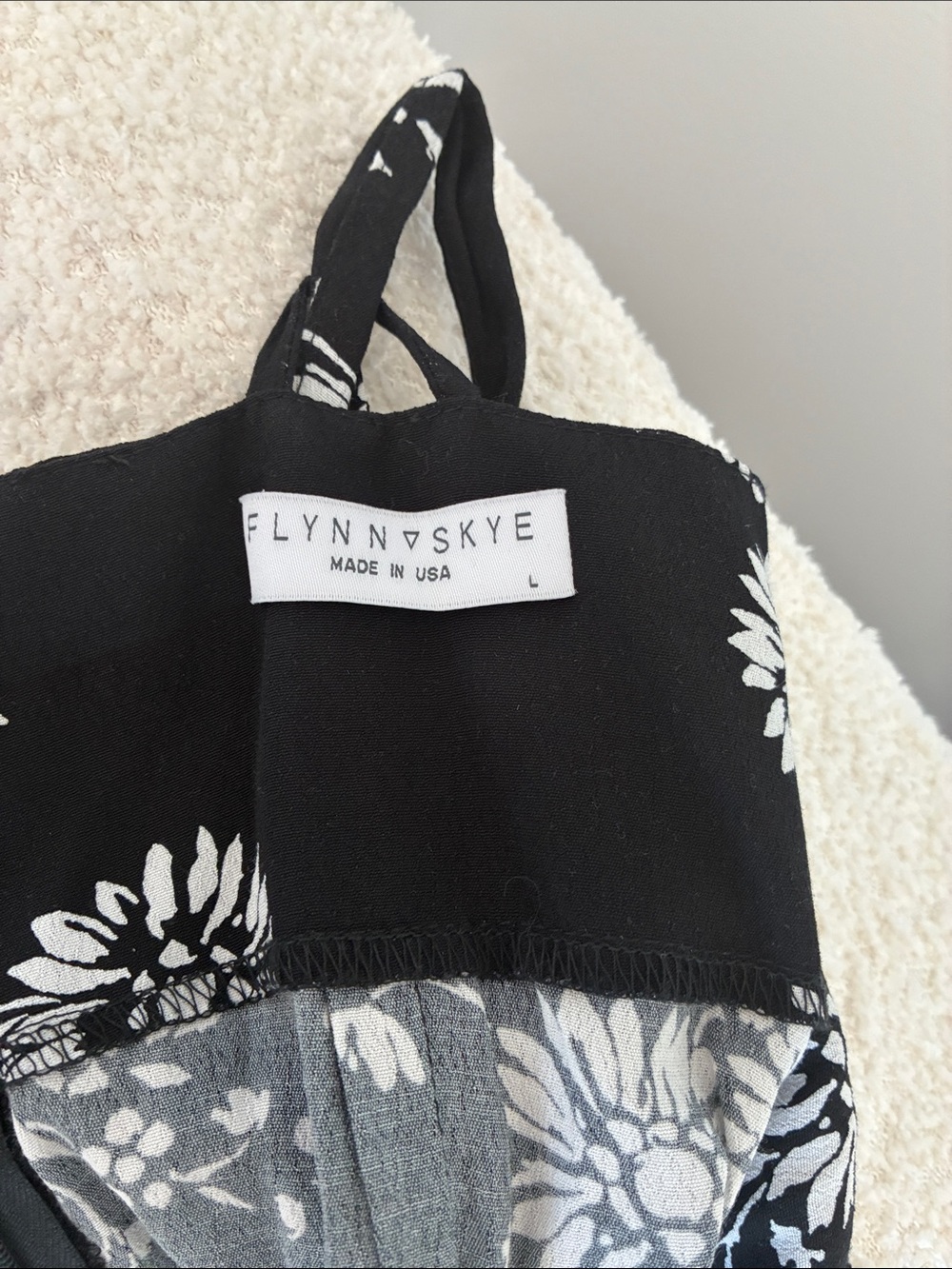 Flynn Skye Black and White Floral Slip Dress - Picture 5 of 5
